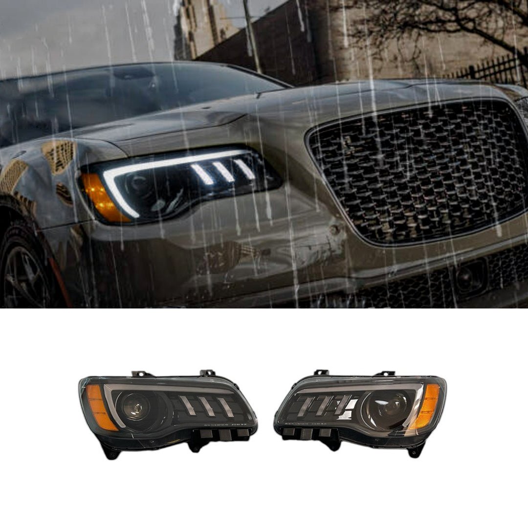 Pair 2011-2023 Chrysler 300 HID / LED RGB Multicolor Headlights